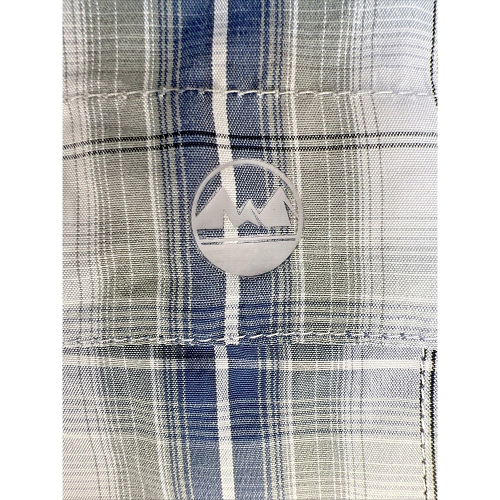 Wrangler ATG Plaid Button Up Shirt Men's Medium Mesh Yoke Poly Nylon Quick Dry - Picture 5 of 10